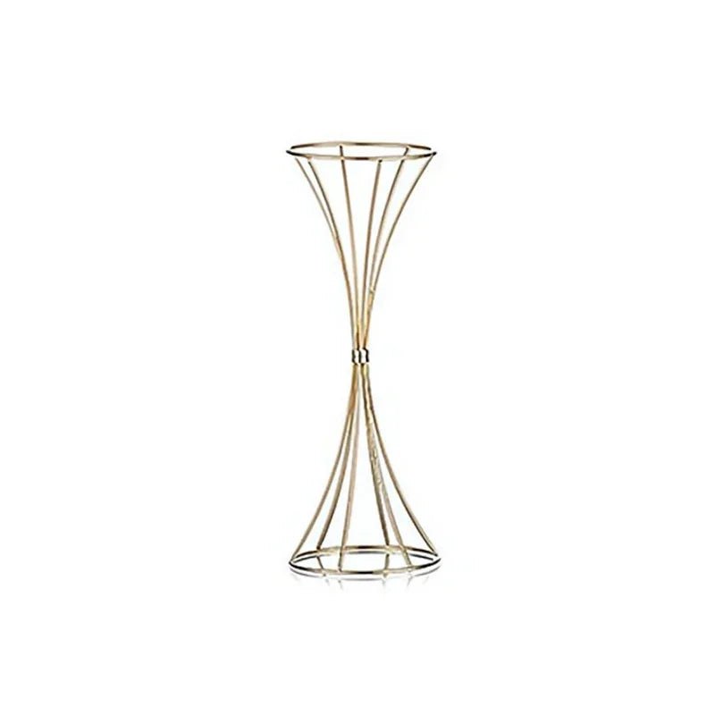 2-Pack Iron Flower Stand Vases Wedding Centerpiece Stands Gold
