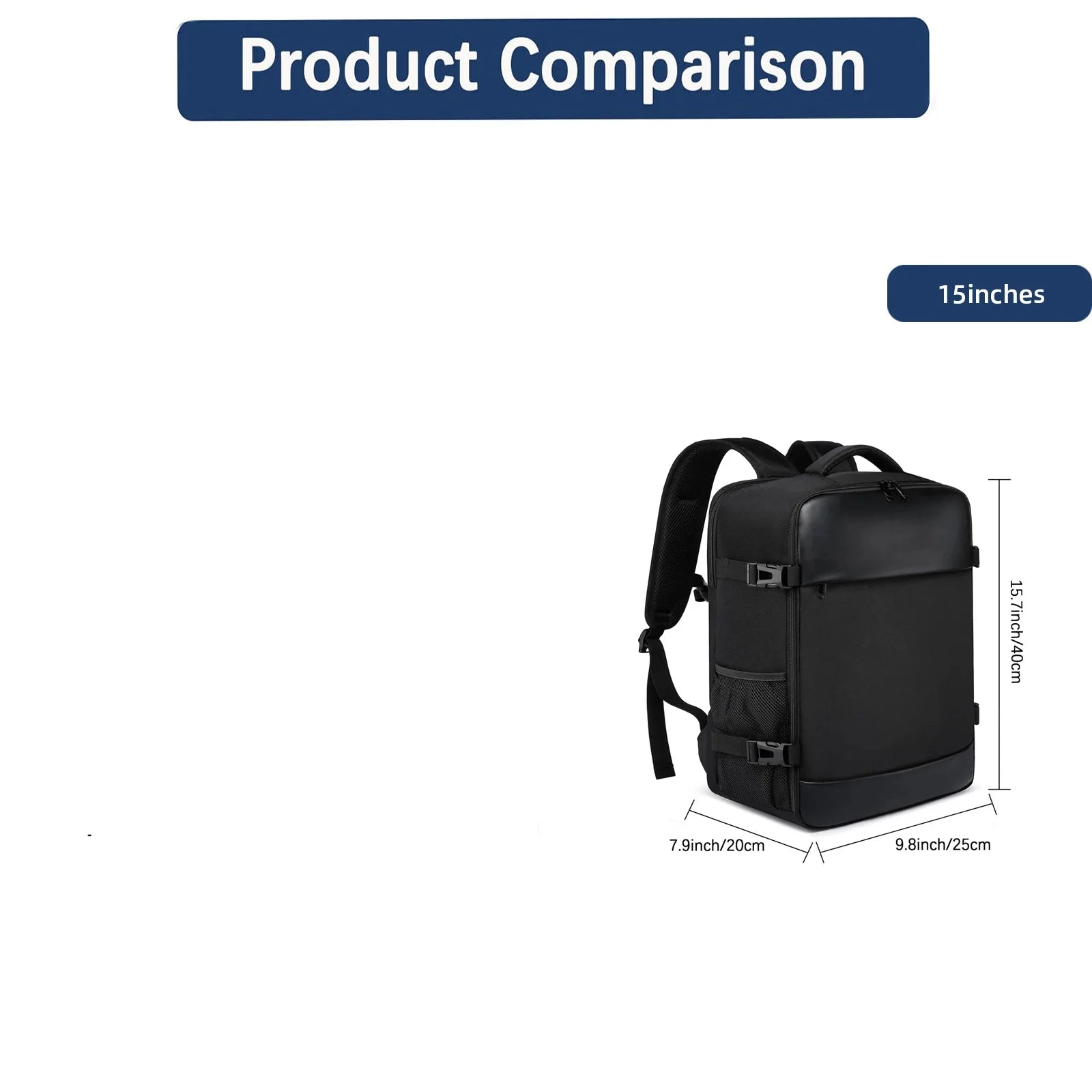 Laptop Backpack with Air Cushion Straps Black