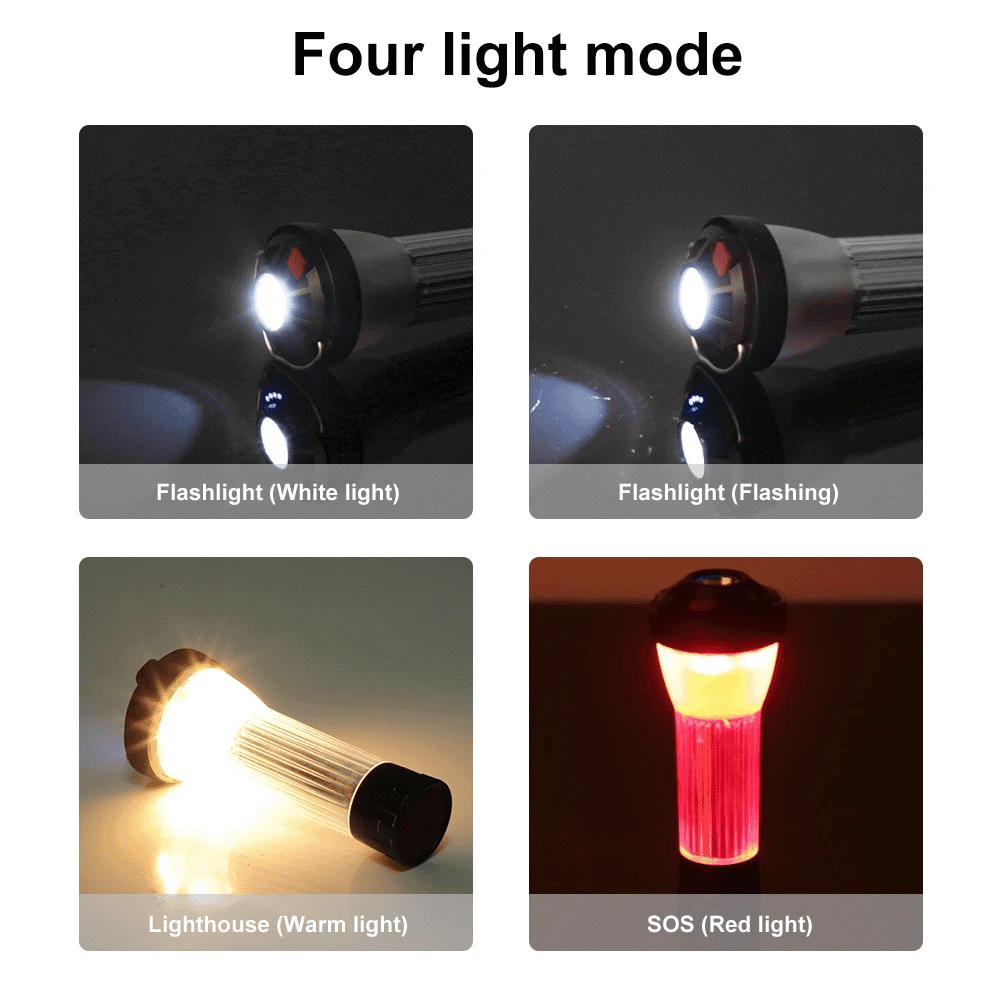 Camping Lantern With Magnetic USB Rechargeable