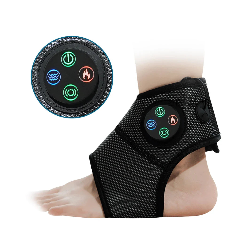 Electric Foot Ankle Massager with Heat Black