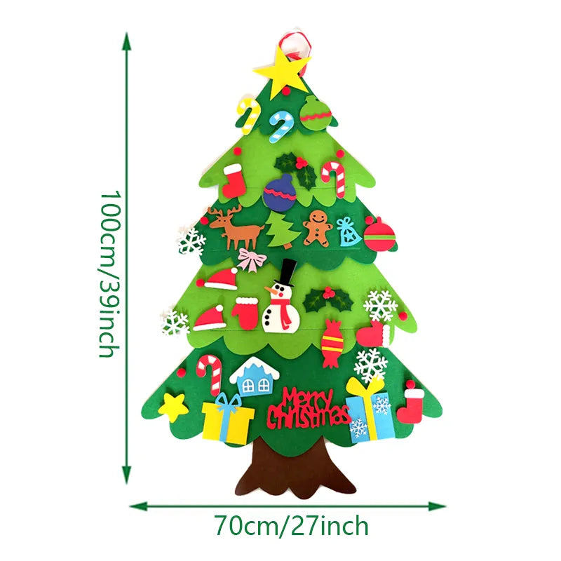 DIY Felt Christmas Tree Decoration Kit - Unique Holiday Ornaments for Kids