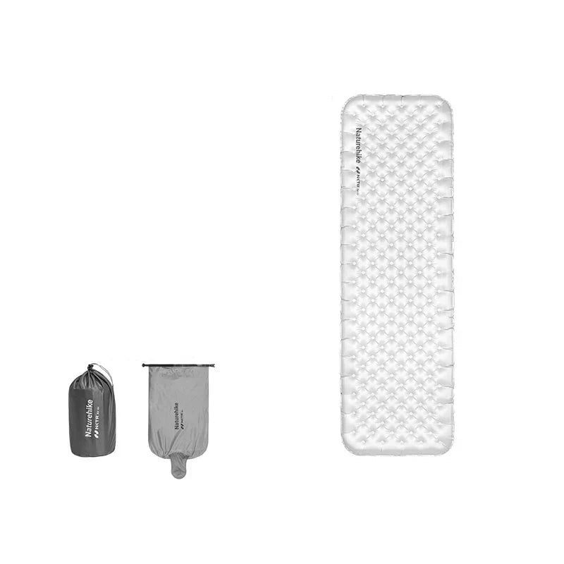 Inflatable Pad 6.5 R-Value Thermal Air Mattress White
