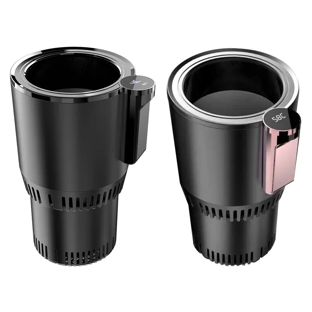 Portable 2-in-1 Car Cup Cooler & Warmer–12V Auto Beverage Balck