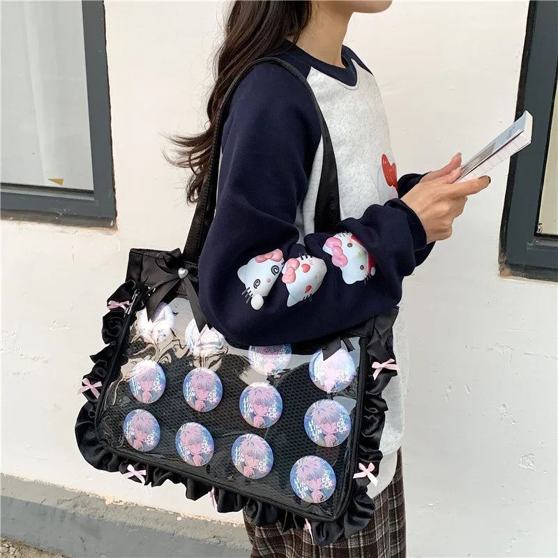Cute Anime-Inspired Tote Crossbody Bag