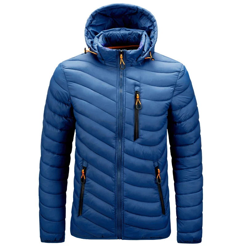 Men's Lightweight Hooded Insulated Puffer Jacket for Outdoor & Travel