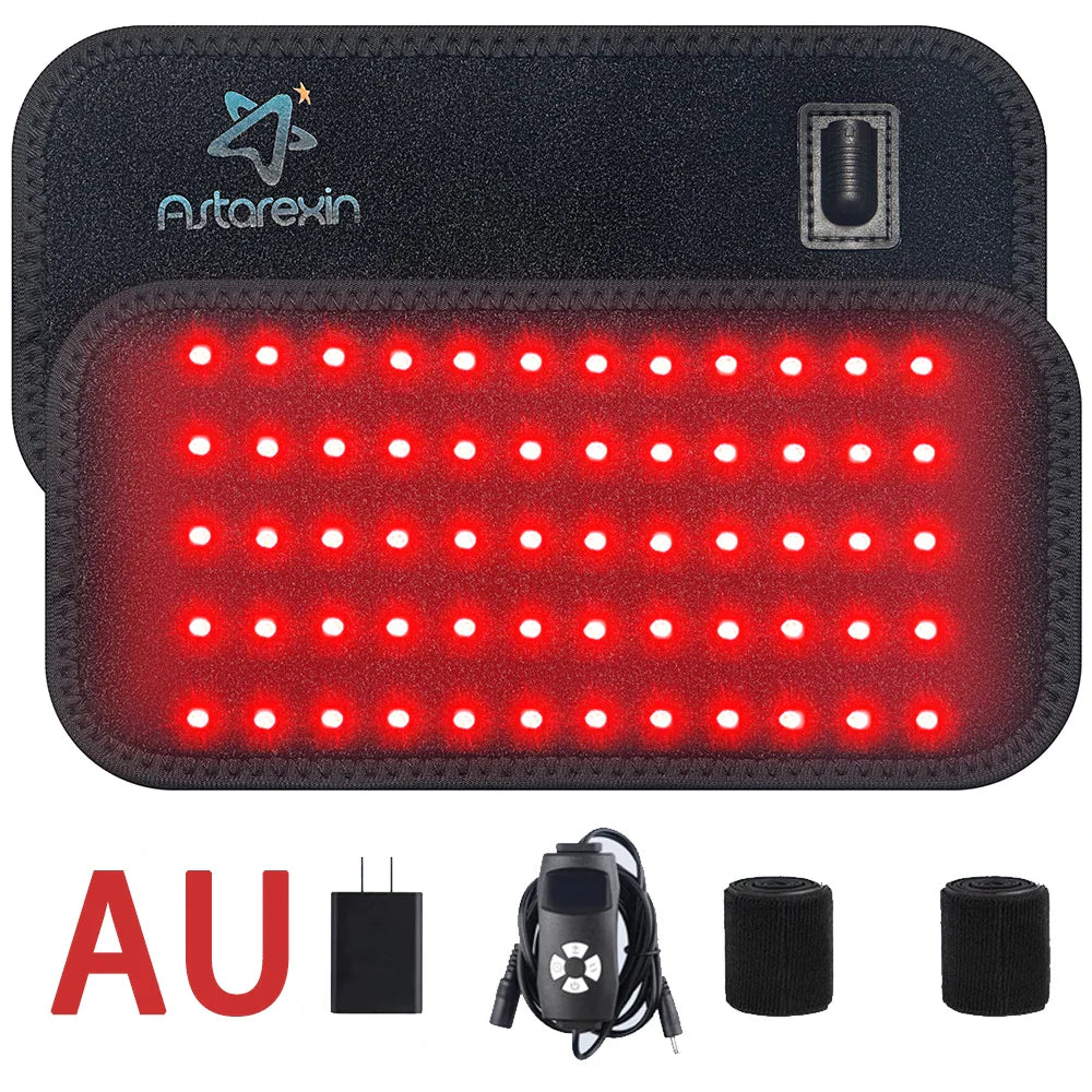 60-LED Red Infrared Light Therapy Belt Black
