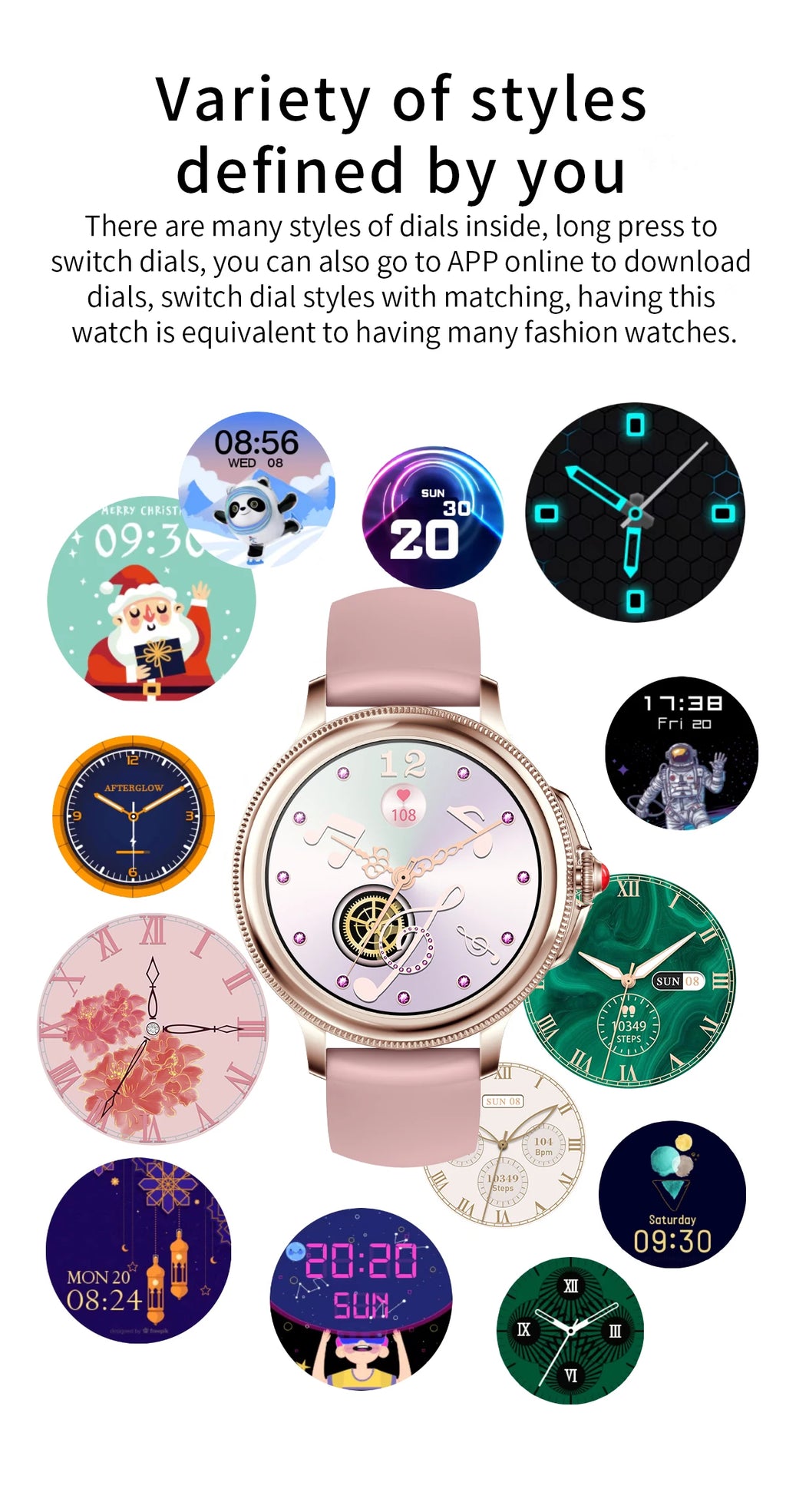 Womens Smart Watch with BT Call