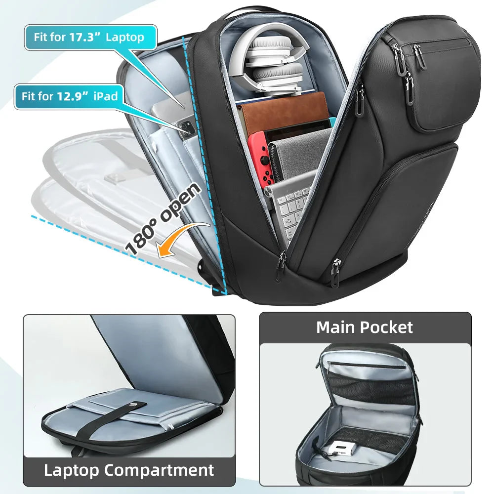17.3-Inch Business Laptop Backpack Grey