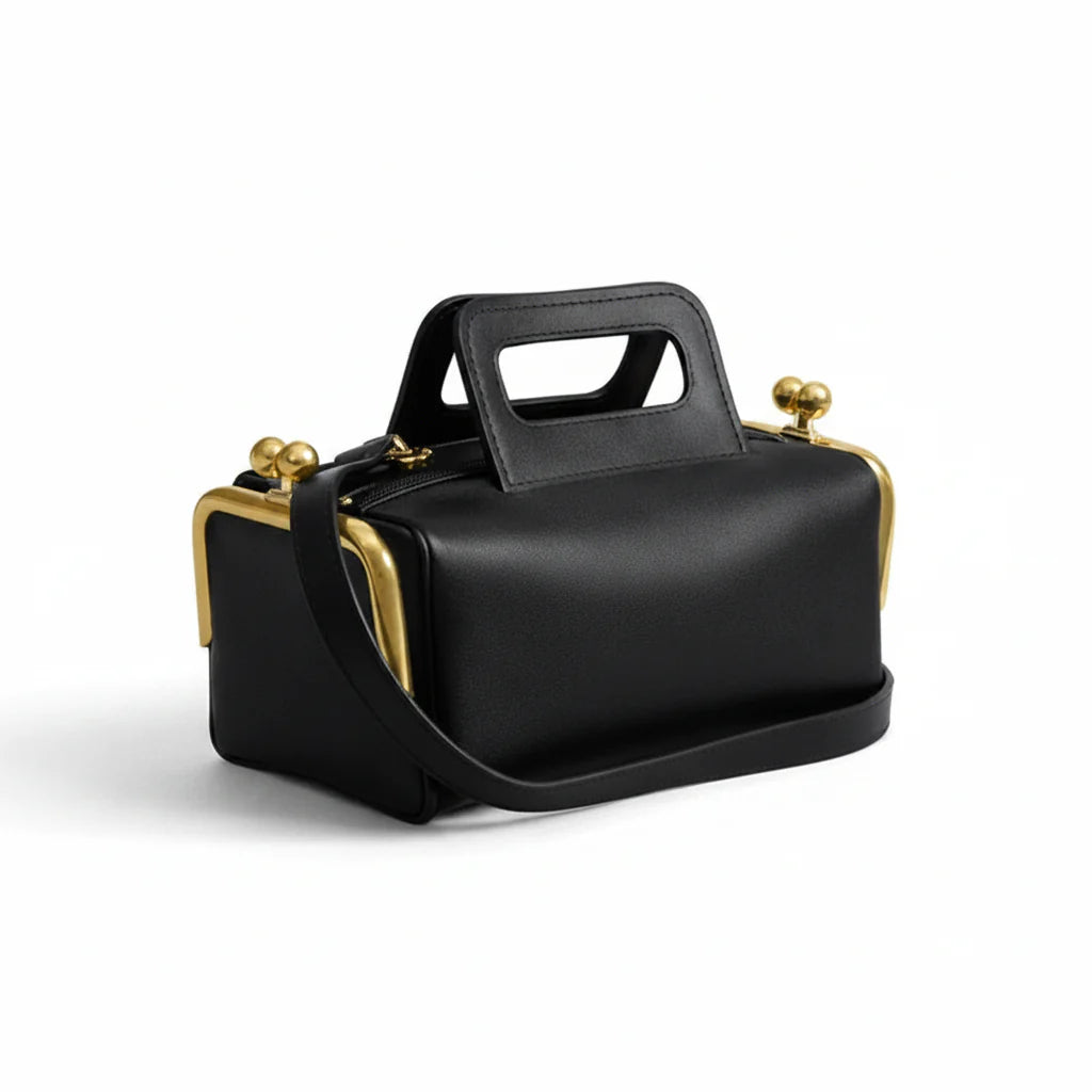 Kiss Lock Shoulder Handbag
