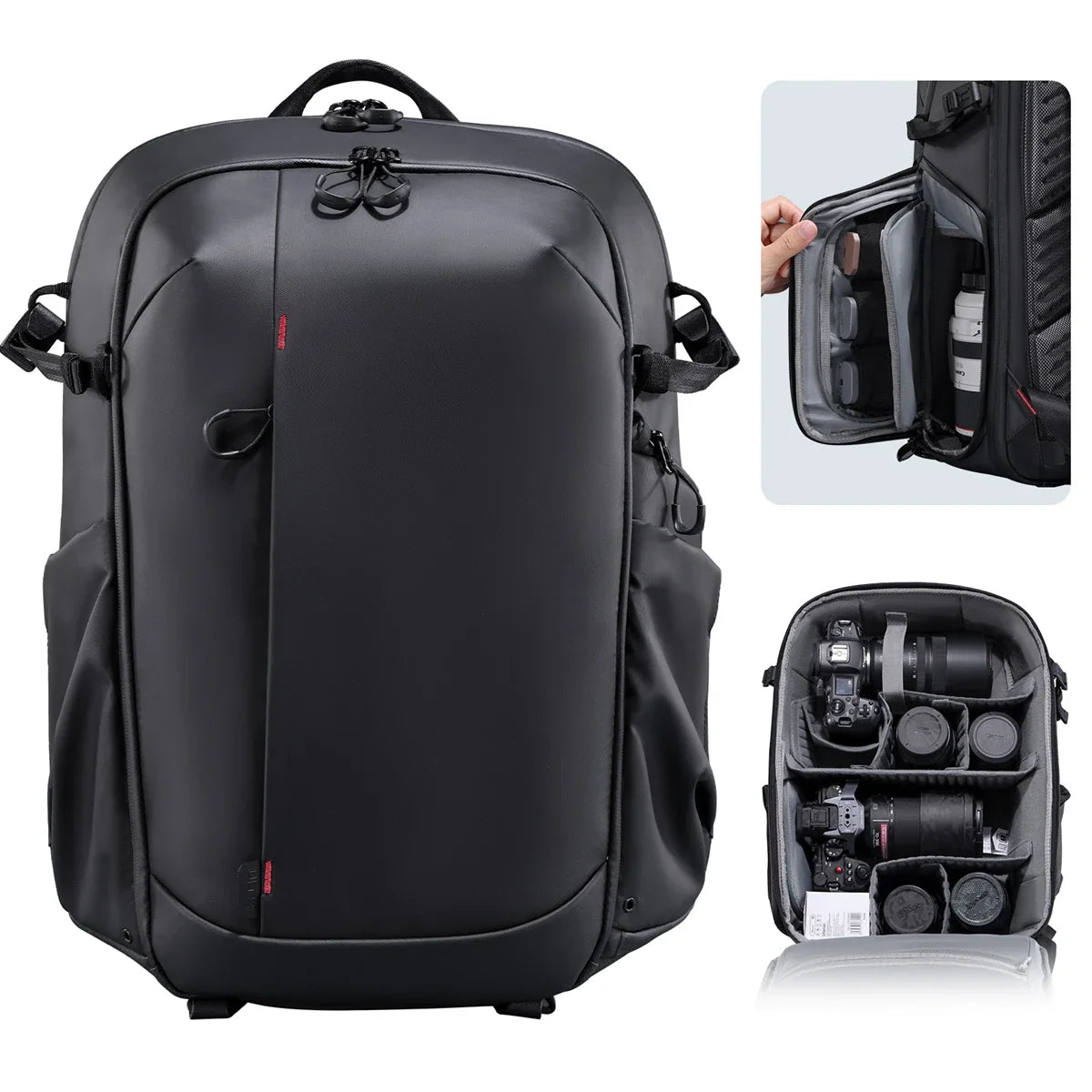 22L Waterproof Camera Backpack Black