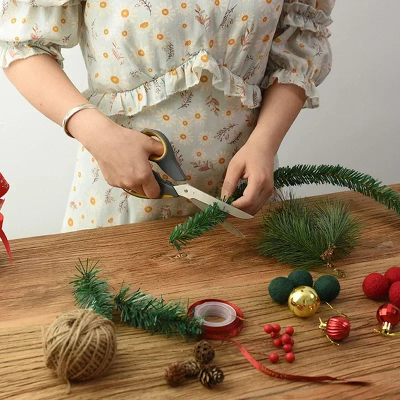 5.5m Festive Christmas Garland | Artificial Rattan in Lush Green