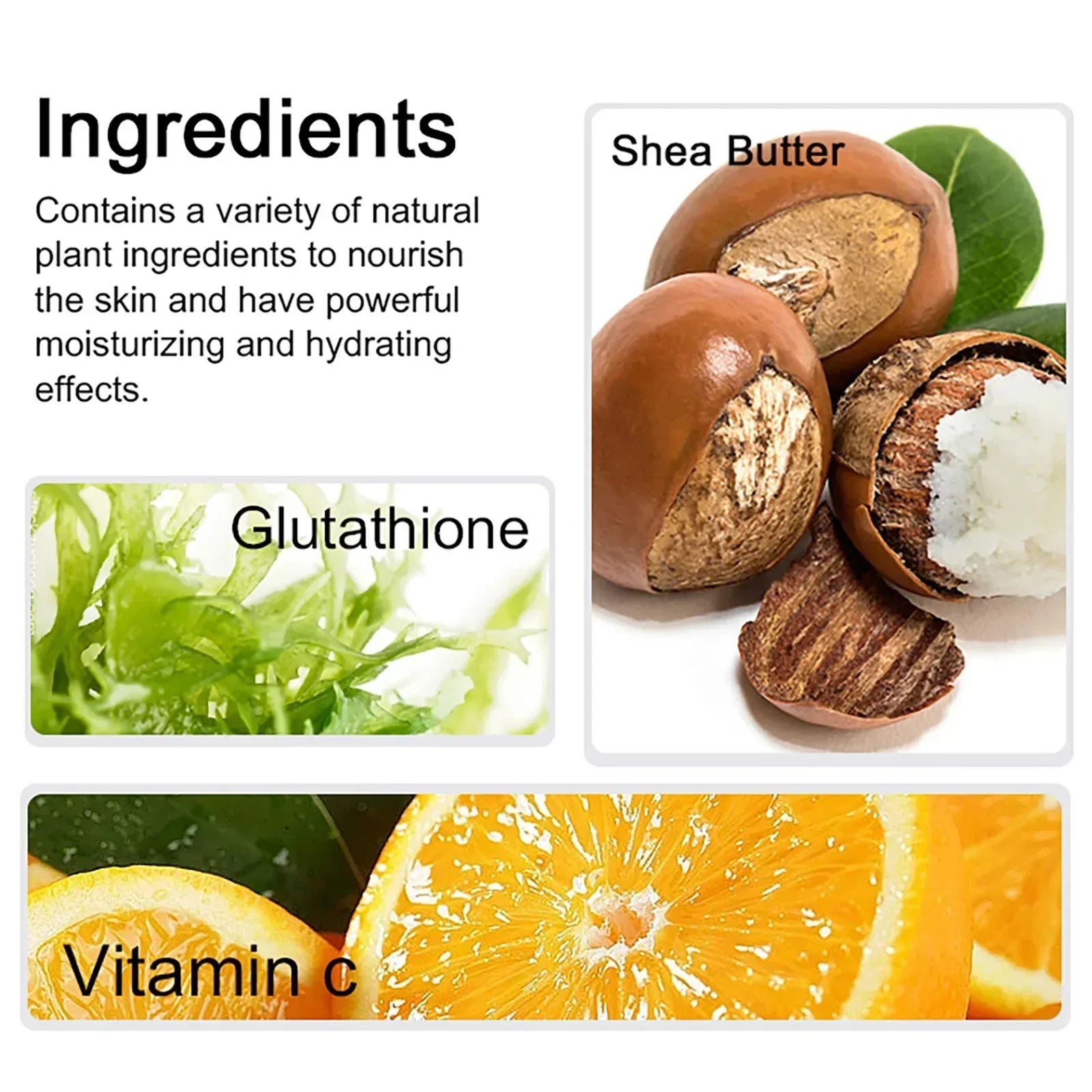 Whitening Black Spots Corrector, Body Skin Care Lotion, With Glutathion, Shea Butter, Collagen, Moisturizing Body Cream