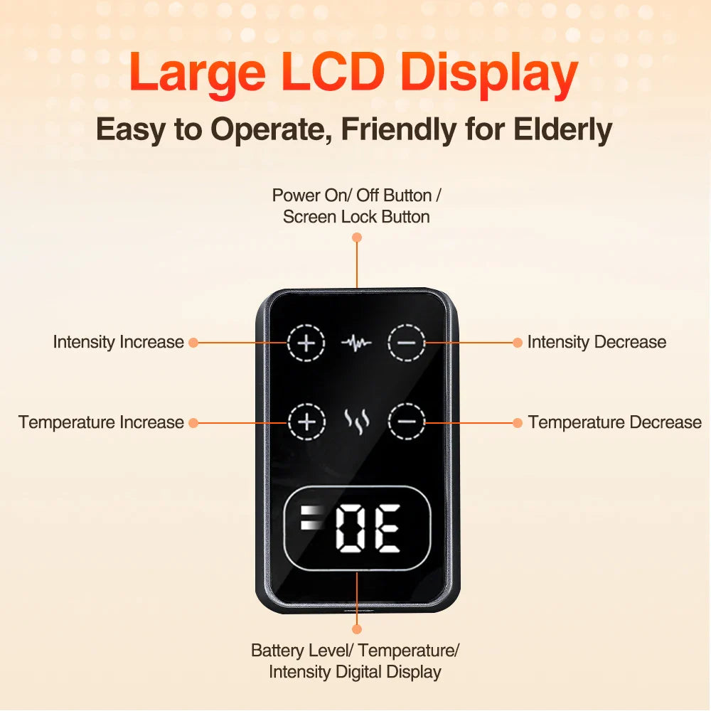 2Pcs Electric Knee Massager Grey