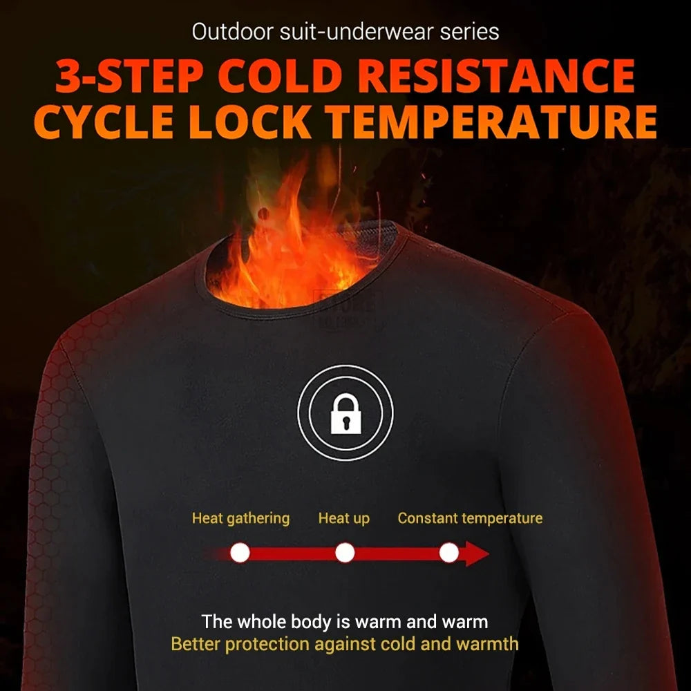 USB Rechargeable Heated Thermal Jacket & Base Layer Set