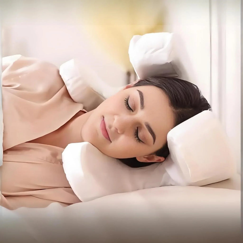 Anti-Wrinkle Memory Foam Beauty Pillow Anti-Aging Face Support White
