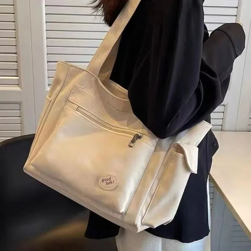Womens Canvas Tote Bag Large Casual Shoulder Bag