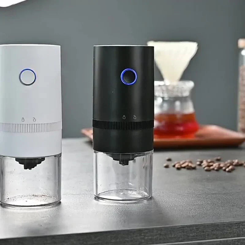 USB Rechargeable Burr Coffee Grinder Adjustable Precision Grinding Black