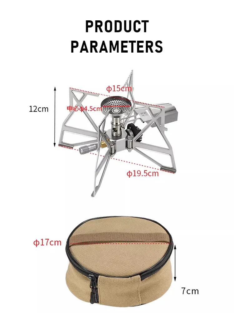 Butterfly Folding Gas Stove Silver
