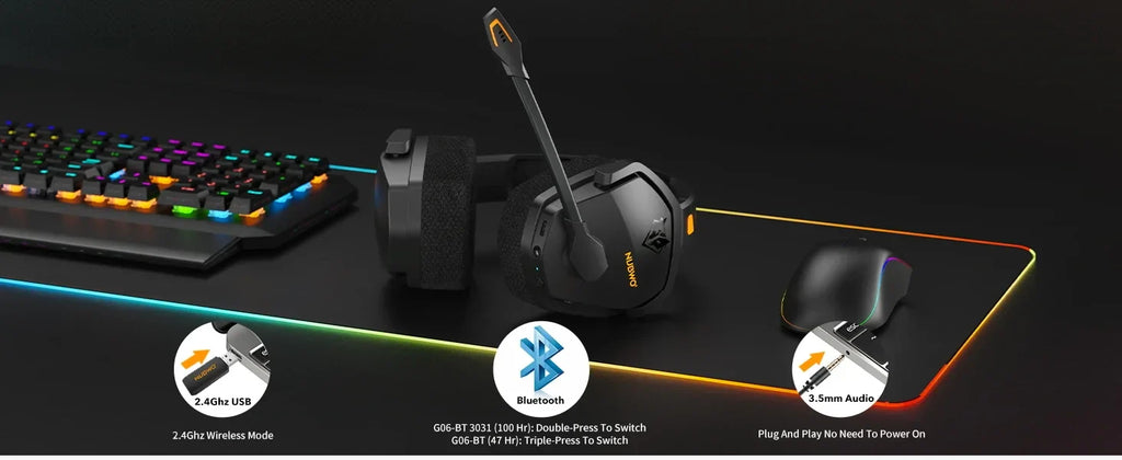 Dual Wireless Gaming Headset Orange
