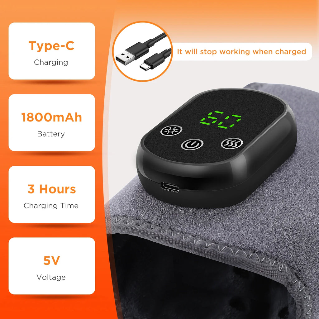 Electric Ankle Massager Brace Black