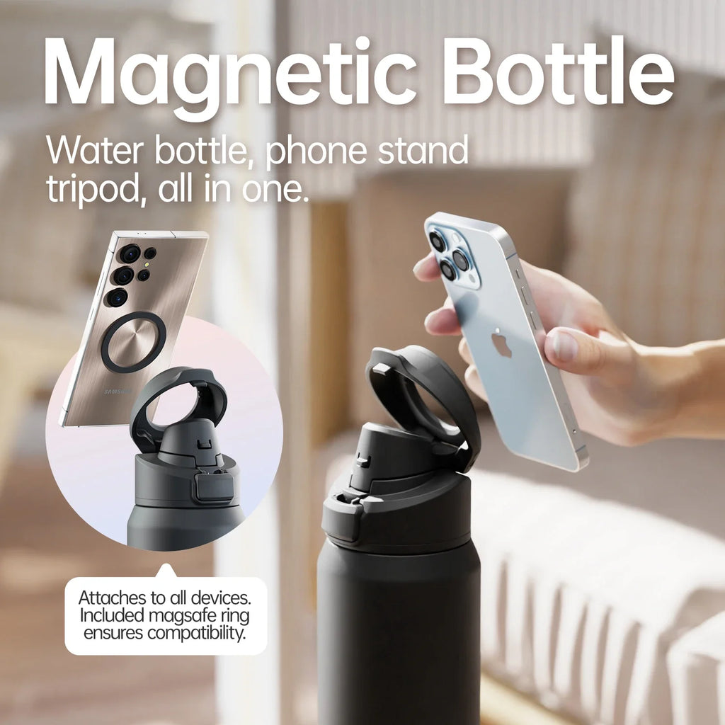 950ml Magnetic Thermos Water Bottle Black