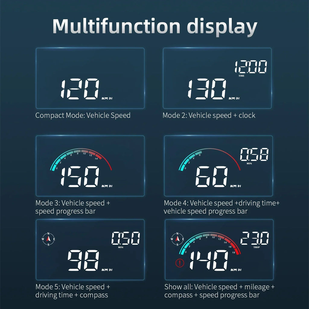 AD M22 GPS HUD Universal Digital Speedometer Display Black