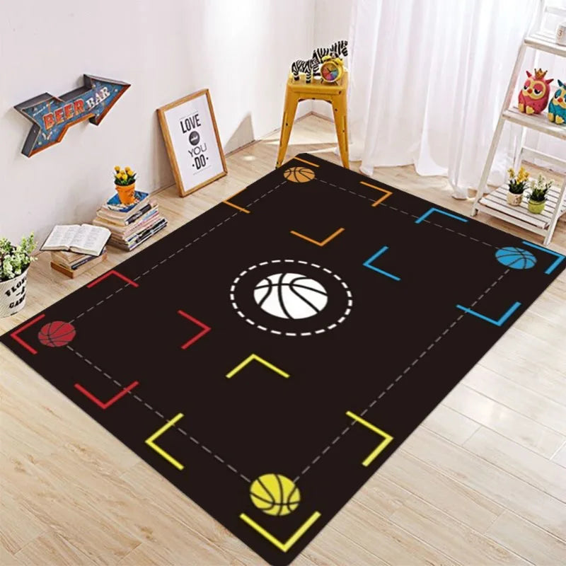 Kids Basketball Training Mat – Non-Slip Flannel Indoor Sports Practice Mat