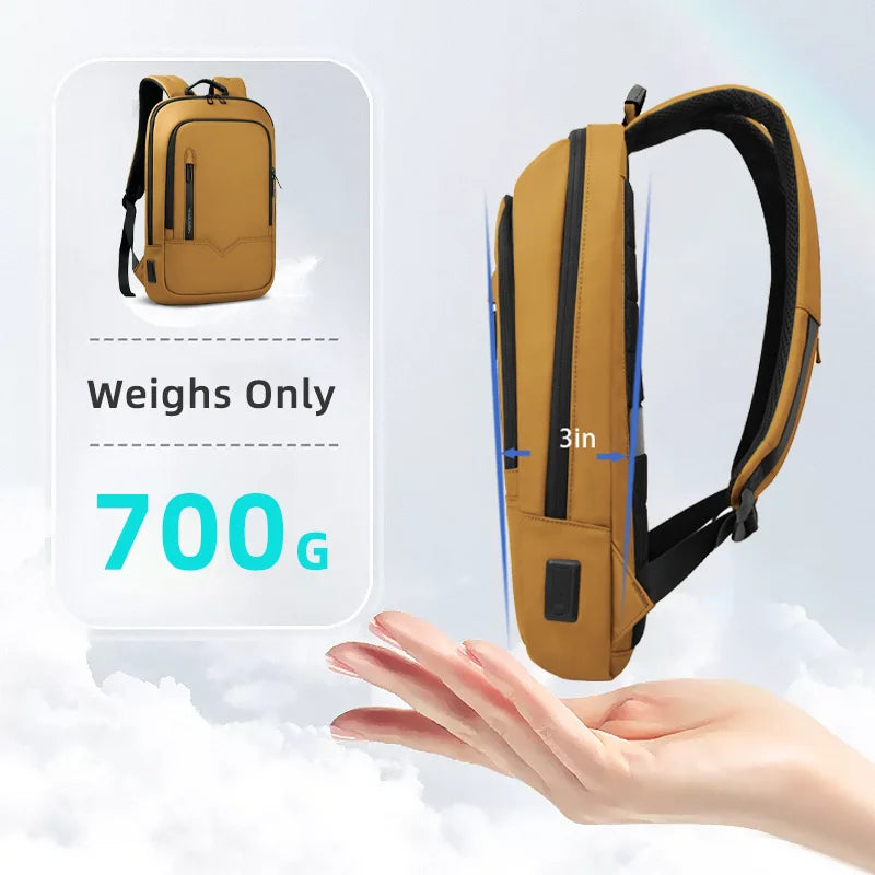 15.6-Inch Thin Laptop Backpack Yellow