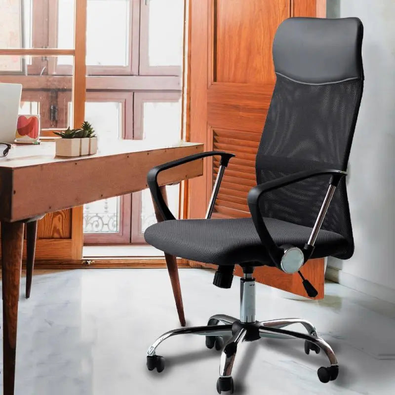Premium High Back Mesh Office Chair with Adjustable Lumbar Support - Black