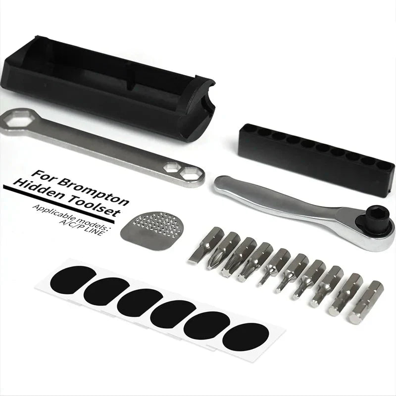 Magnetic Frame Tool Box Inner Storage Bag with Wrench Black