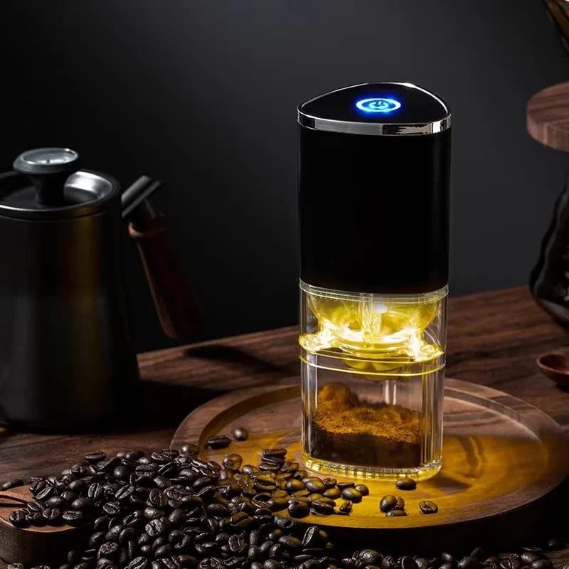 Portable Electric Coffee Grinder USB Rechargeable Black
