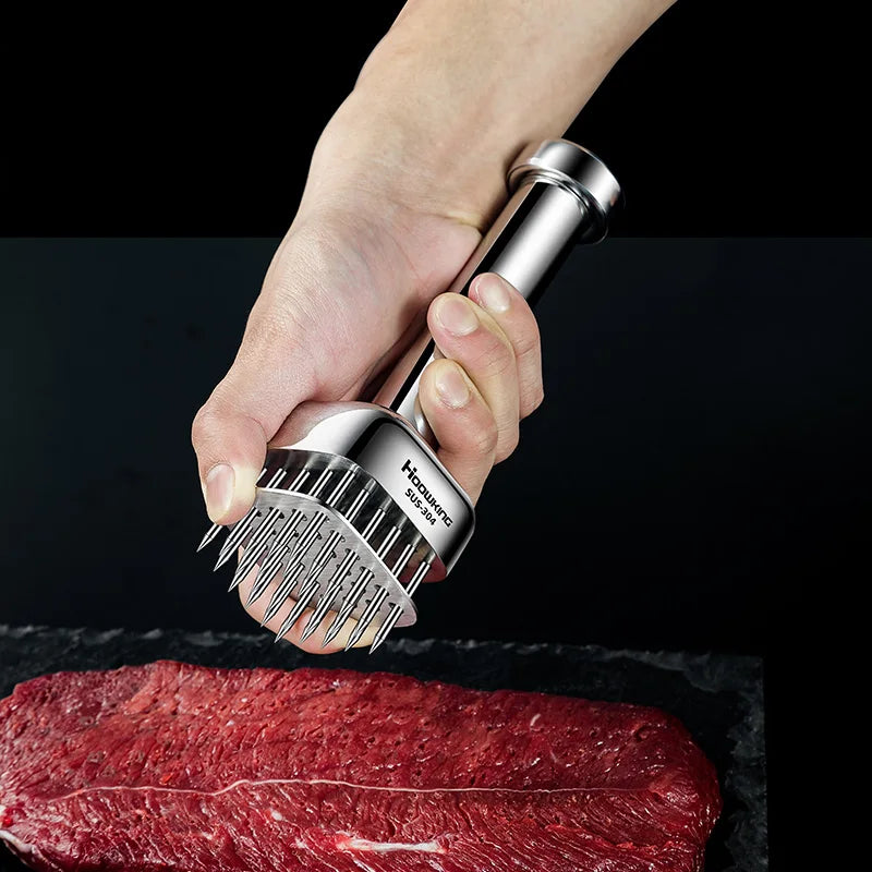 Meat Tenderizer Needle Hammer Silver