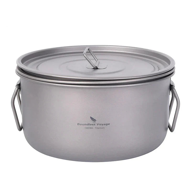 Titanium Camping Cookware Set Grey