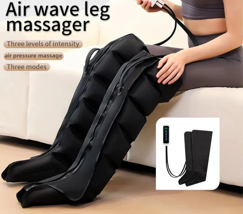Electric Air Pressure Leg Massager Black