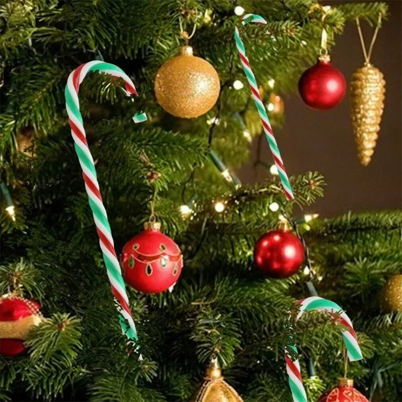 20-Piece Christmas Candy Cane Acrylic Xmas Tree Hanging Set