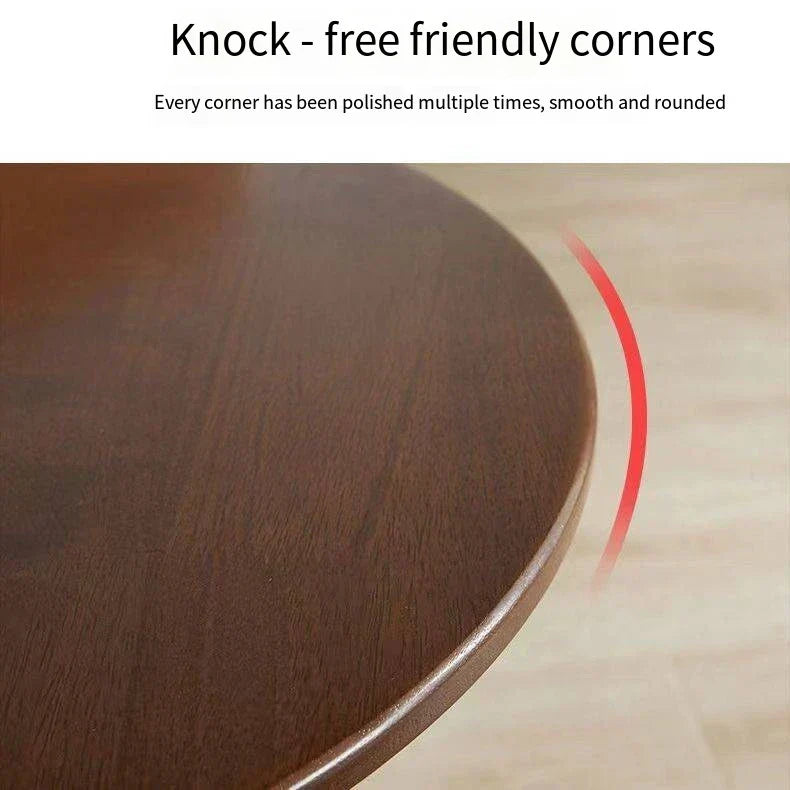 House Faction Solid Wood Edge Sofa Side Table - Walnut Finish