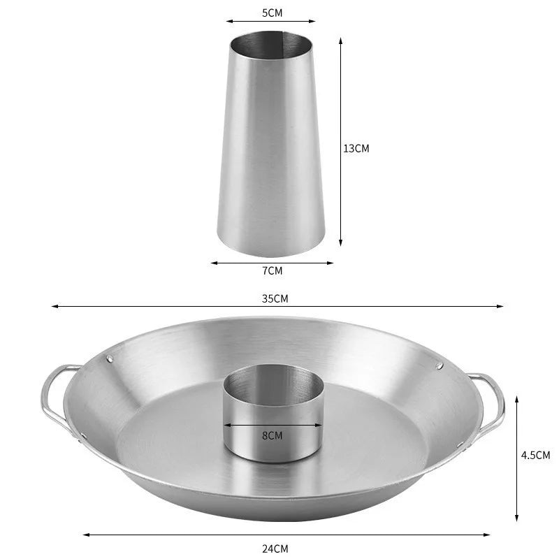 BBQ Chicken Holder Pan Silver