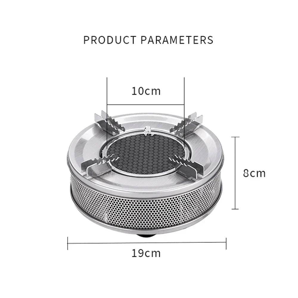 4000W Camping Gas Stove Foldable High-Power Windproof Silver