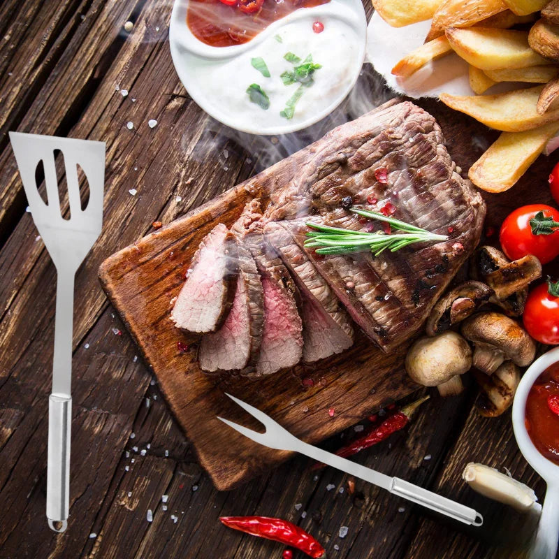 Stainless Steel BBQ Tools Set Silver