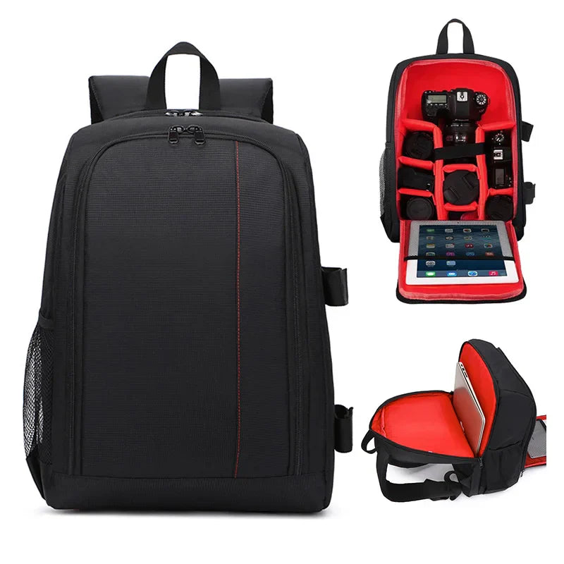 Outdoor Camera Backpack Waterproof Black