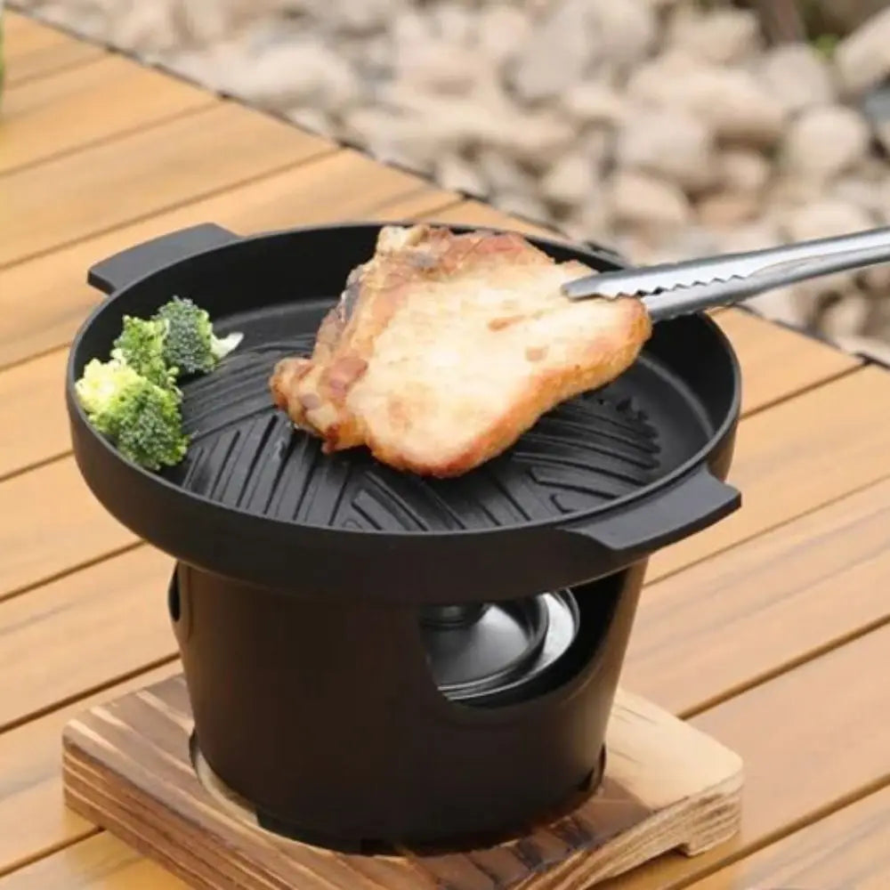 Detachable Camping Alcohol Stove Black