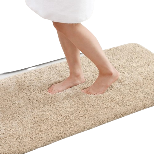 Luxuriously Soft, Absorbent, Non-Slip Rug for a Stylish Bathroom Retreat