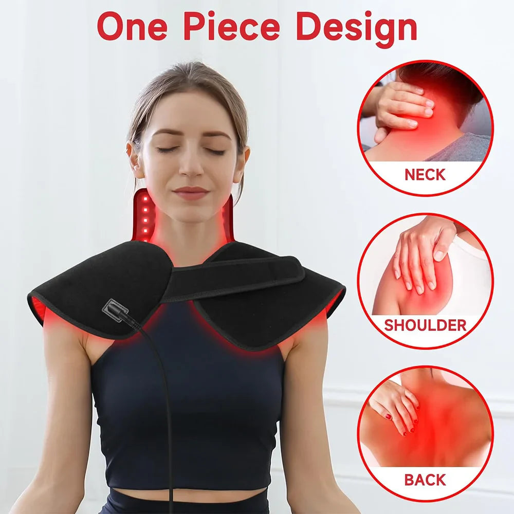 Red Infrared Light Therapy Shoulder Wrap Black