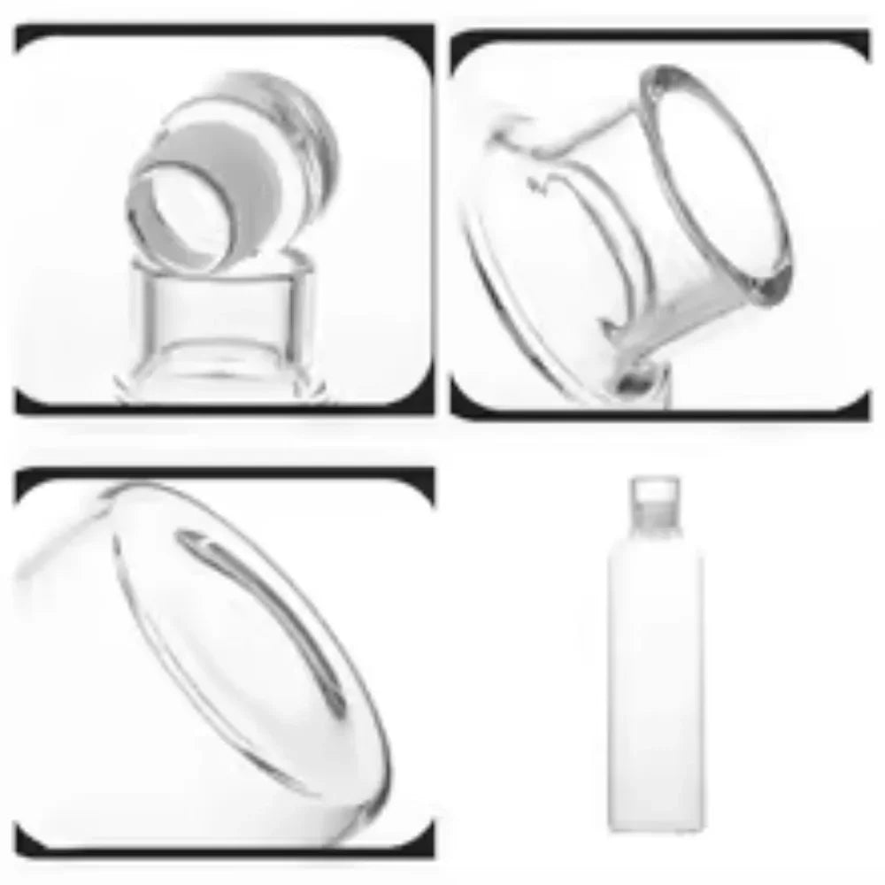 1000ml Glass Water Bottle  Transparent