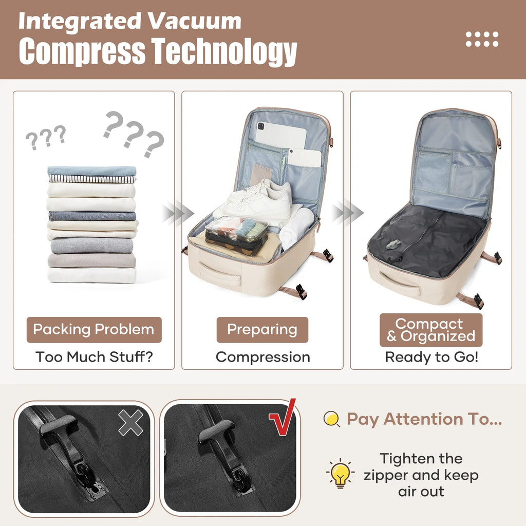 Vacuum Compression Travel Backpack