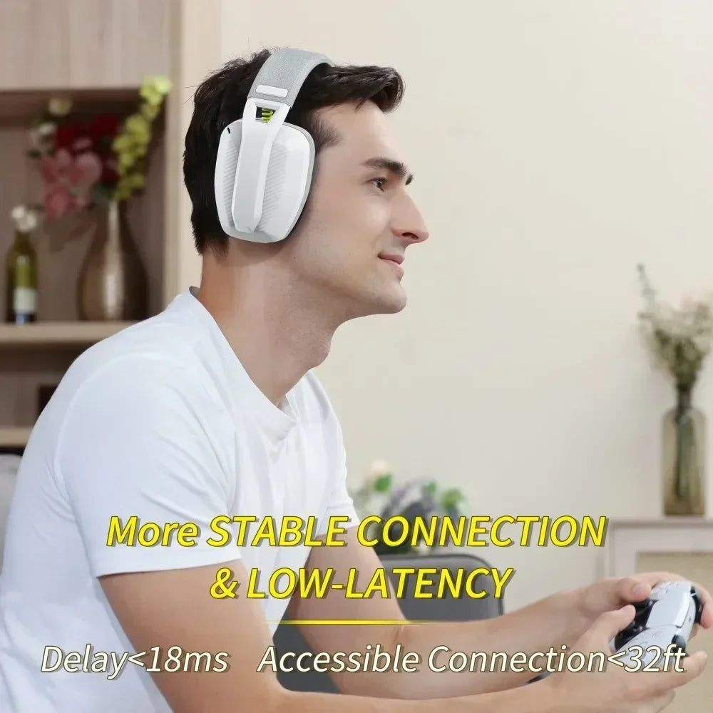 Wireless Gaming Headset with Mic White