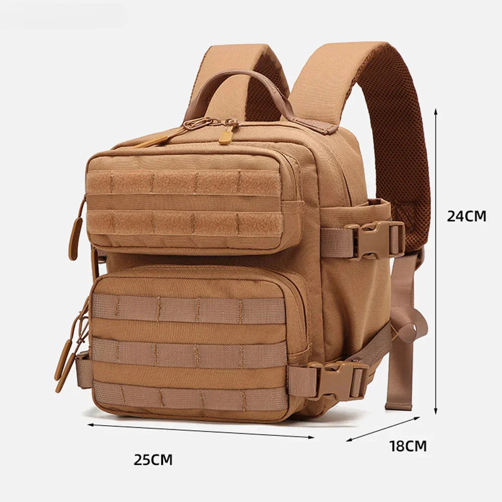 9L Tactical Sport Backpack Bug Out Bag Khaki