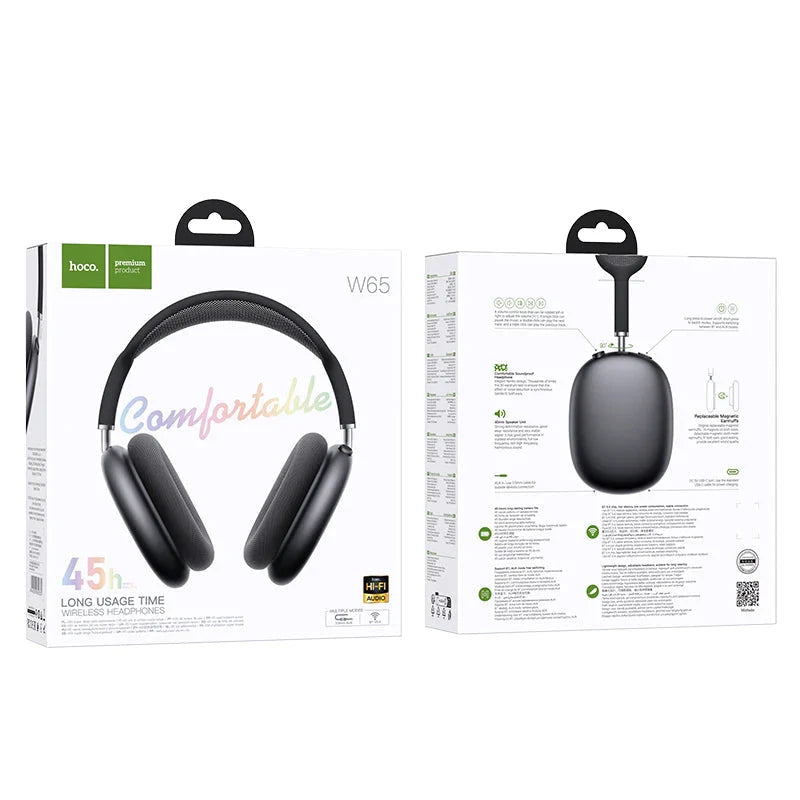 Bluetooth Over-Ear HiFi Headphone Black