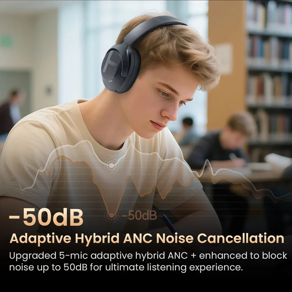Wireless Noise Cancellation Headphone Black
