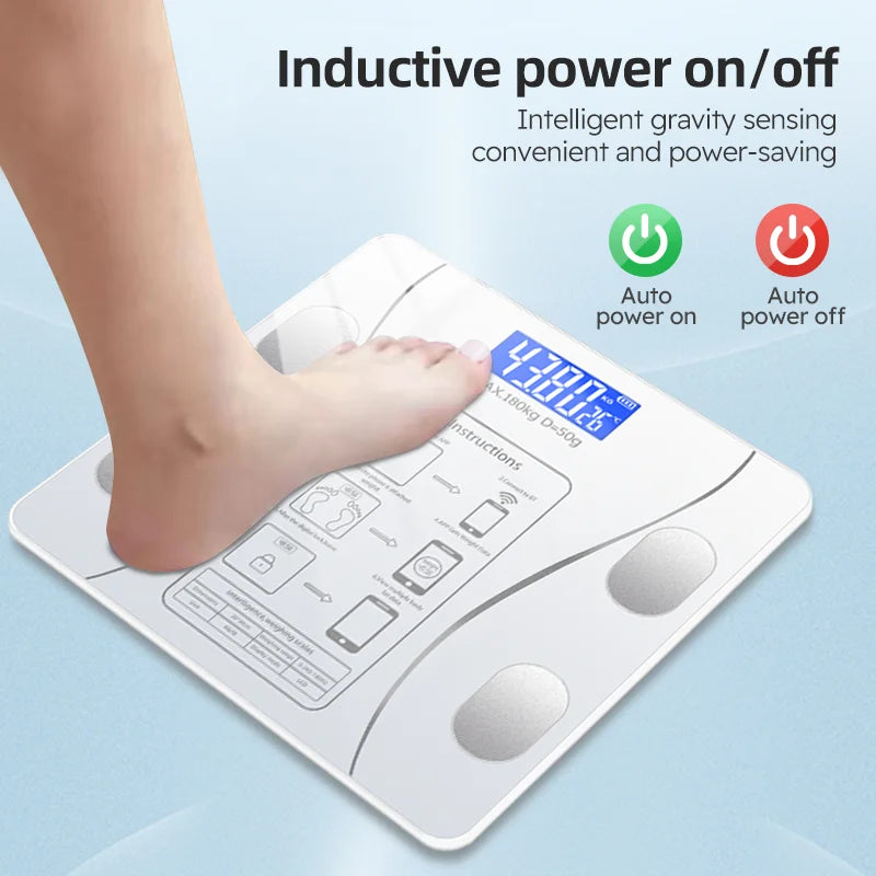 Smart Bluetooth Body Fat Scale White